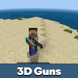 Download 3D Gun Mod for Minecraft PE MCPE 1.1.0 - 1.26.33