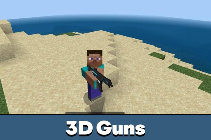 Download 3D Gun Mod for Minecraft PE MCPE 1.1.0 - 1.26.33